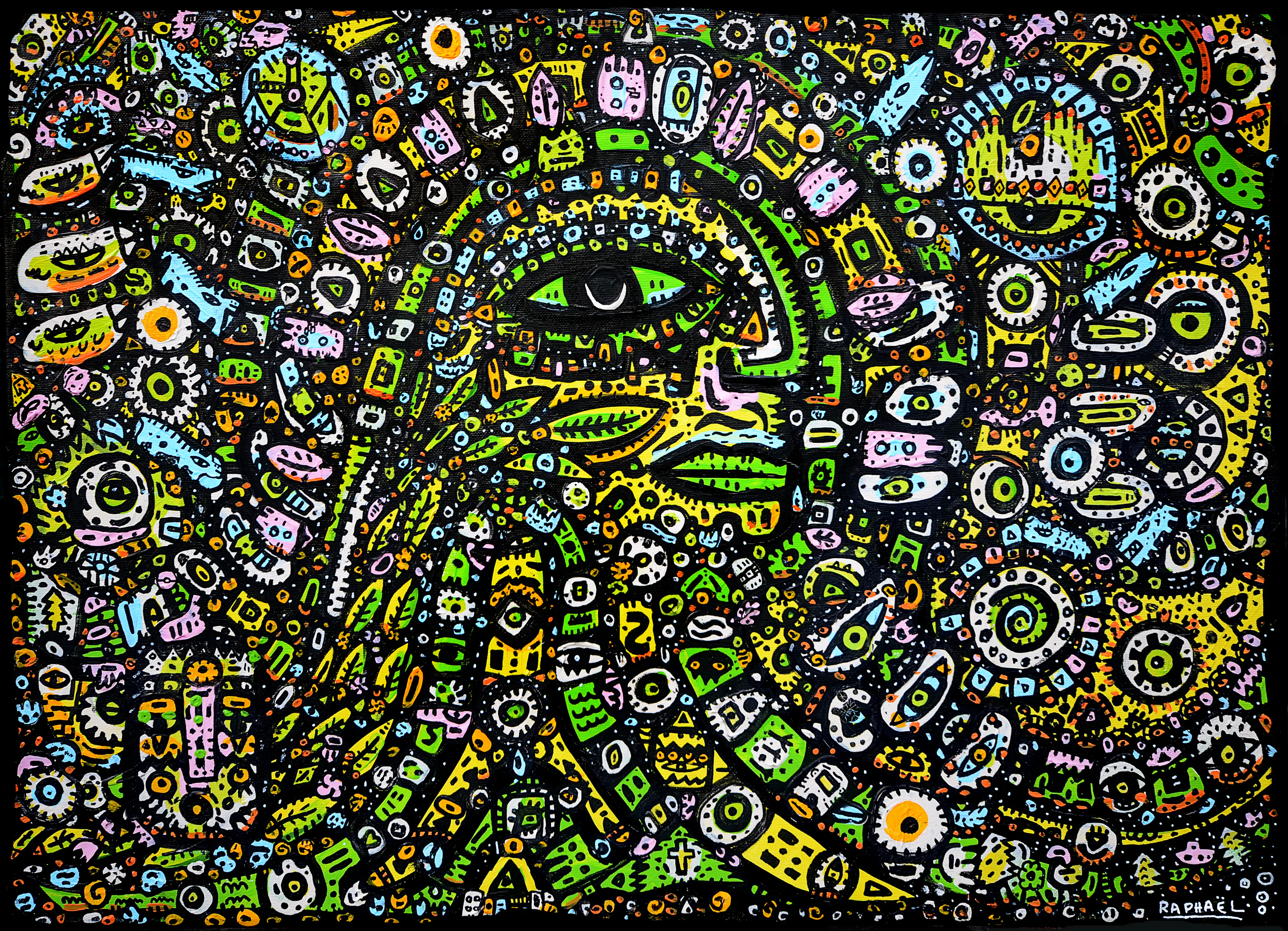 Facing Nature, a painting by Space Raphaël