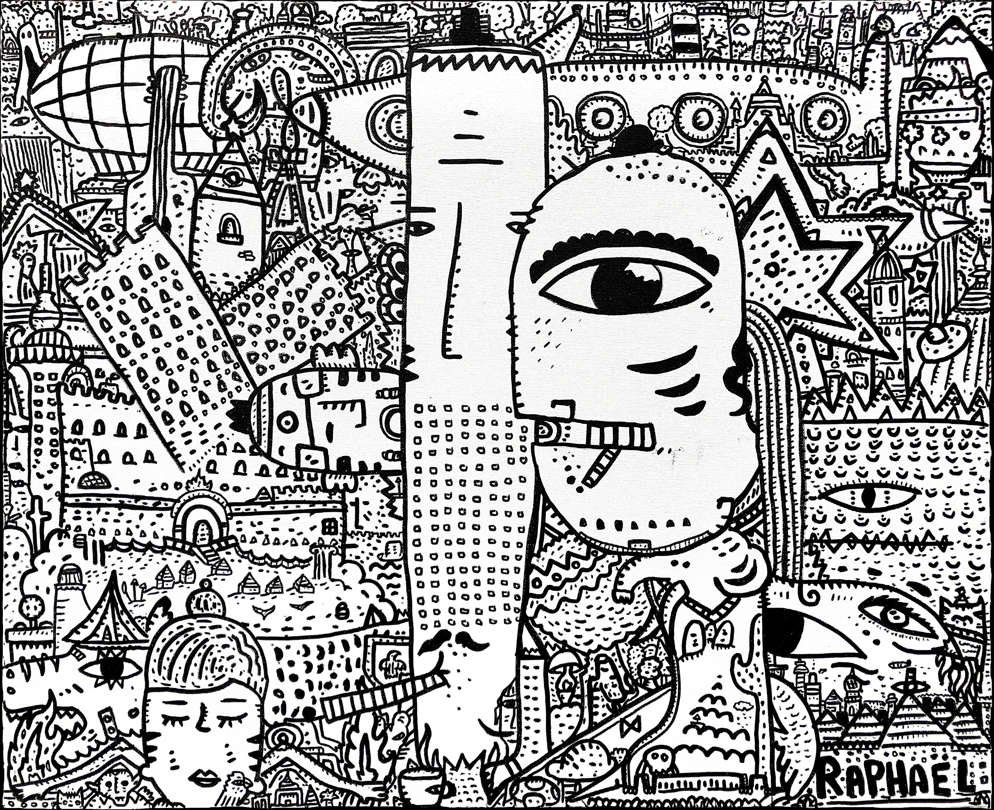Nouveau Monde, a painting by Space Raphaël