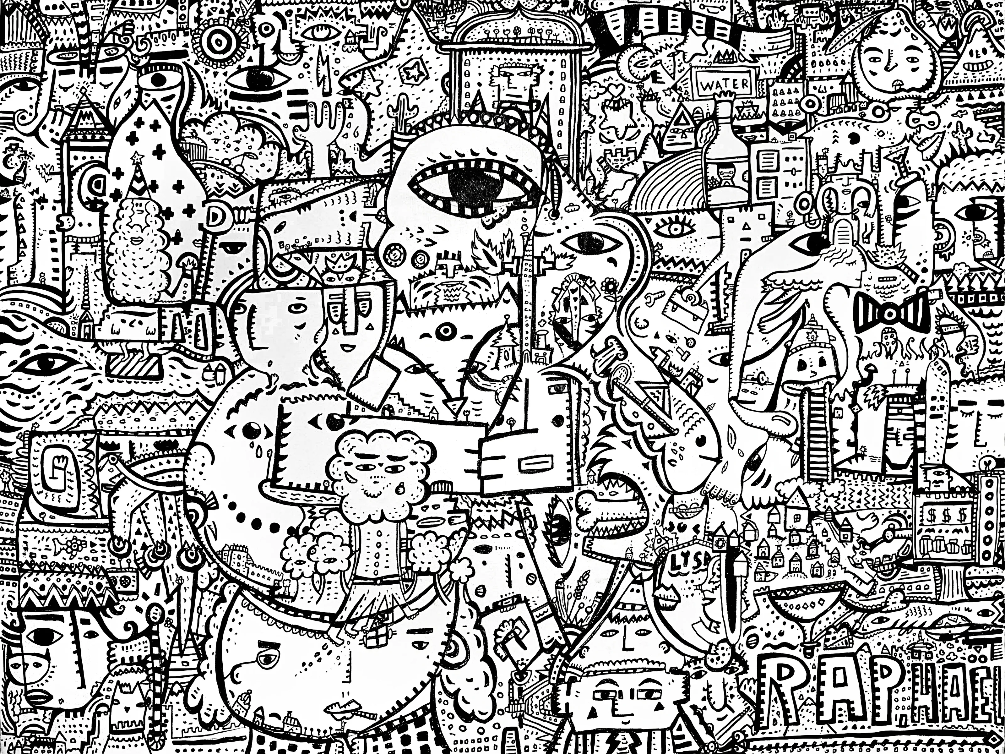 Percée, a painting by Space Raphaël