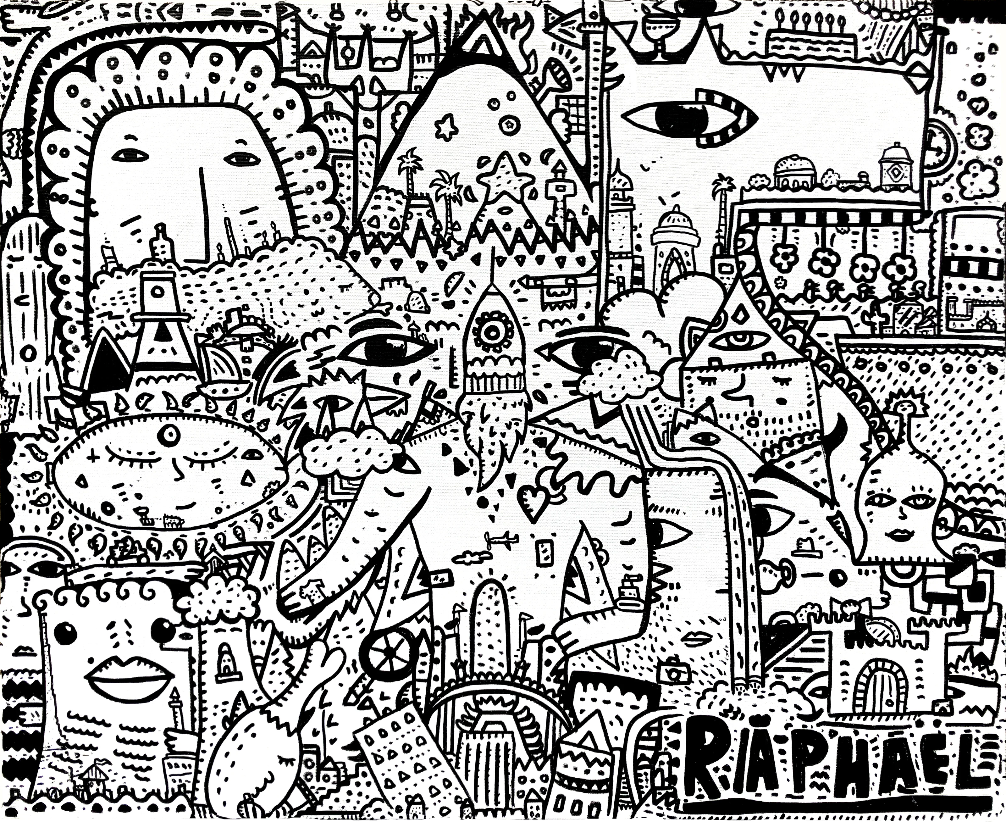 Roma Afrika, a painting by Space Raphaël