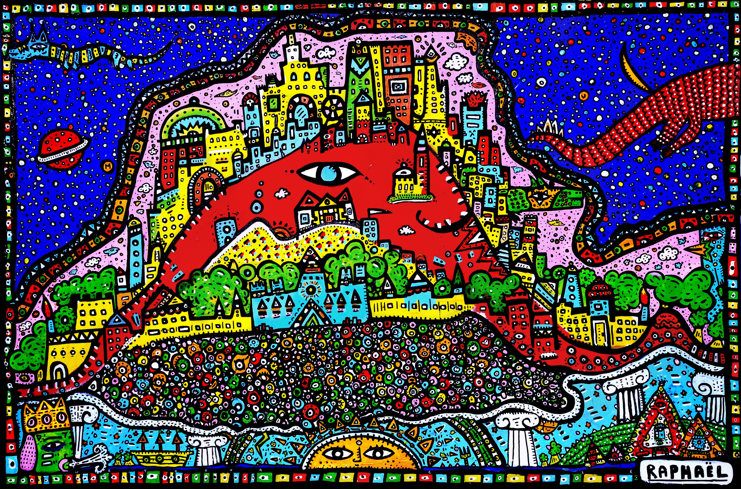 Soleil Levant, a painting by Space Raphaël