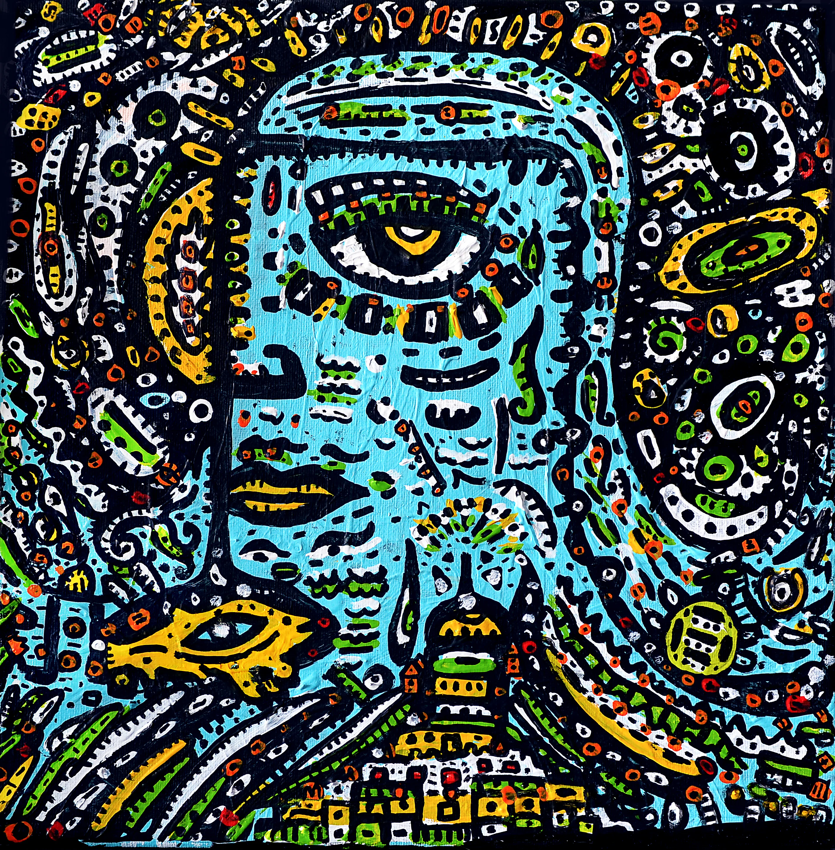 Vishnu, a painting by Space Raphaël